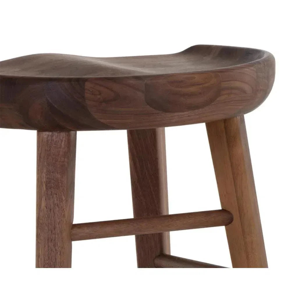 Dominic Wooden TraditionalCounter Stool - LOOMLAN - SUNPAN - Counter Stools