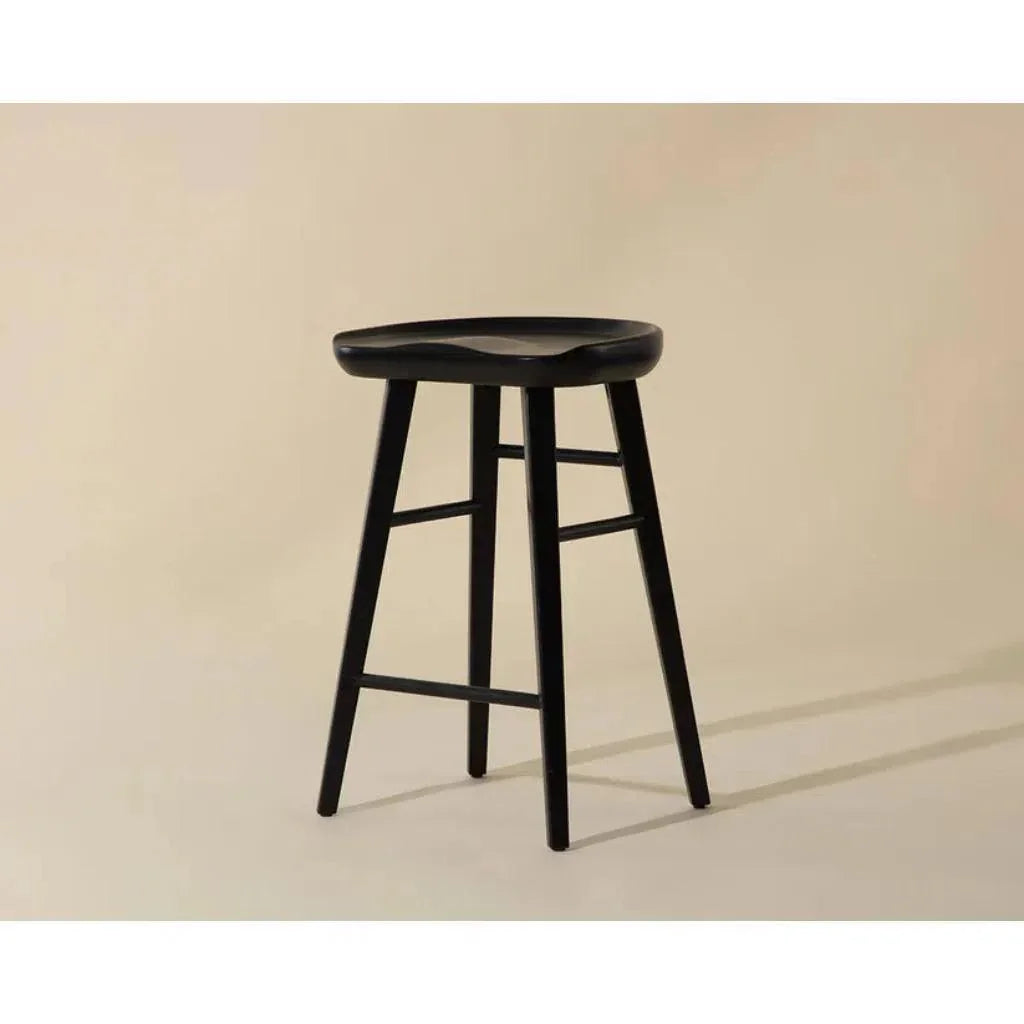 Dominic Wooden TraditionalCounter Stool - LOOMLAN - SUNPAN - Counter Stools