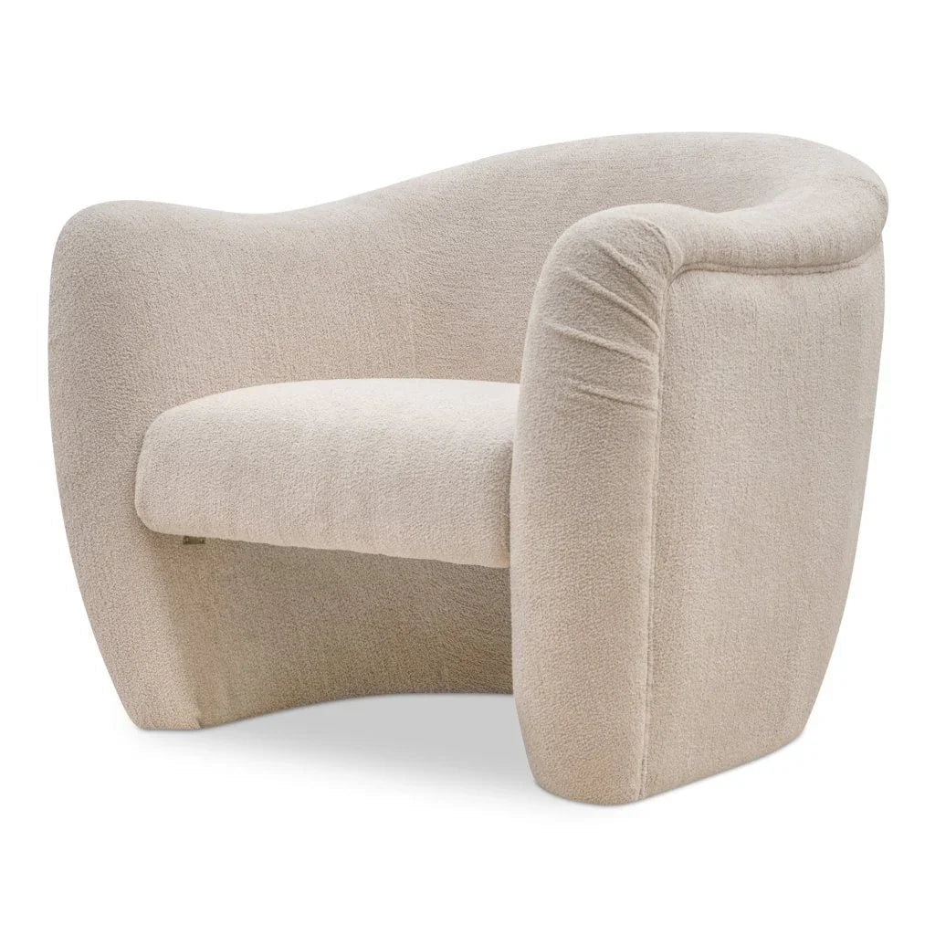 Domino Beige With Plush Finish Accent Chair - LOOMLAN - Moe's Home - Club Chairs
