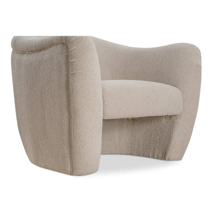 Domino Beige With Plush Finish Accent Chair - LOOMLAN - Moe's Home - Club Chairs