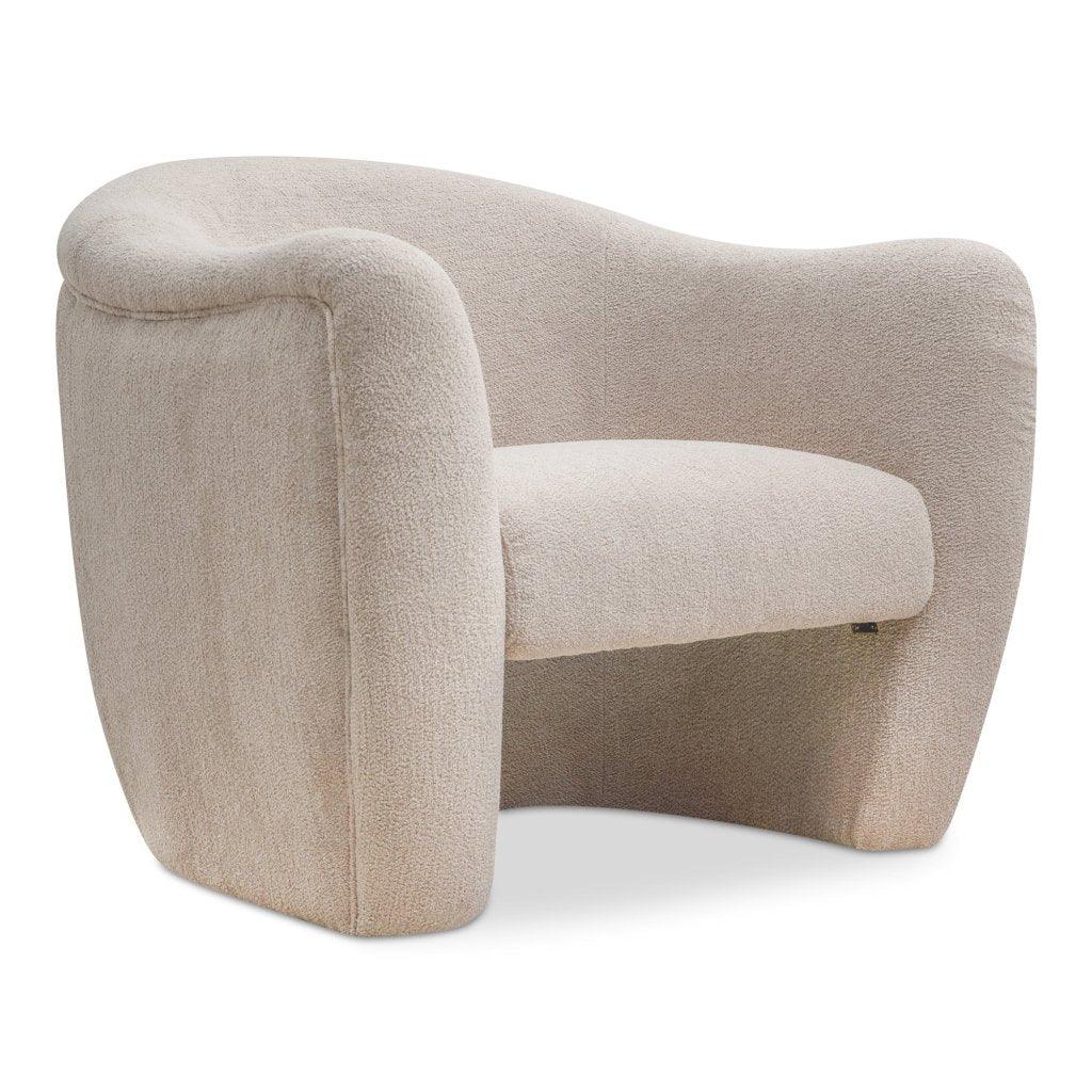 Domino Beige With Plush Finish Accent Chair - LOOMLAN - Moe's Home - Club Chairs