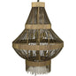 Domo Metal Chandelier With Brass Finish - LOOMLAN - Noir - Chandeliers