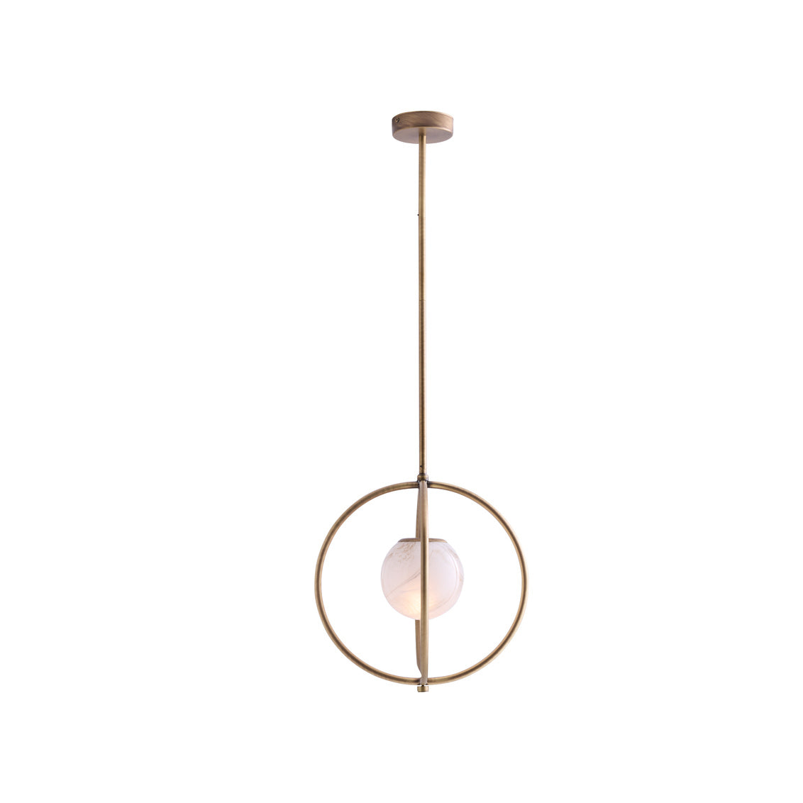 Donata Sculptural Brass Cage Golden Pendant