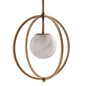 Donata Sculptural Brass Cage Golden Pendant