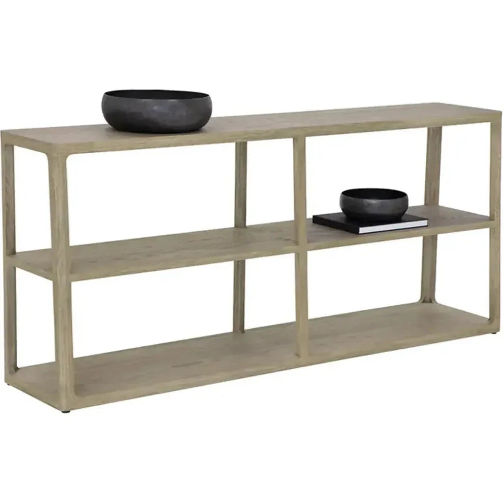 Doncaster Wooden Low Etagere-Etageres-SUNPAN-LOOMLAN