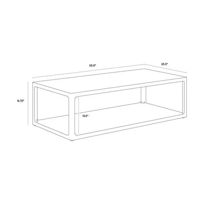 Doncaster Wooden Rectangular Coffee Table - LOOMLAN - SUNPAN - Coffee Tables