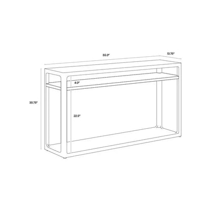 Doncaster Wooden Rectangular Console Table - LOOMLAN - SUNPAN - Console Tables