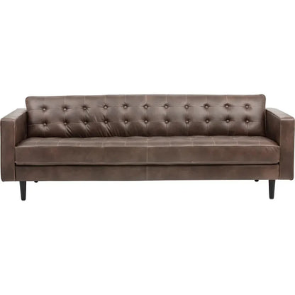 Donnie Leather Classic Sofa - LOOMLAN - SUNPAN - Sofas & Loveseats