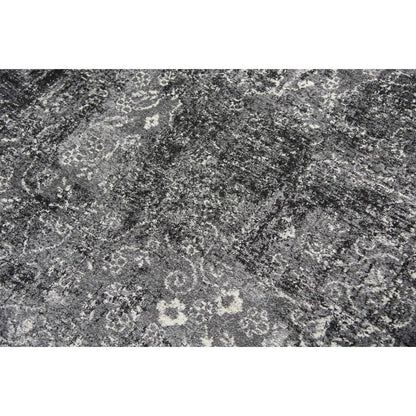 Dont Central Medallion Gray Kitchen Hallway Runner Rug - LOOMLAN - LOOMLAN - Area Rugs