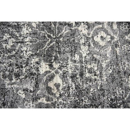 Dont Central Medallion Gray Kitchen Hallway Runner Rug - LOOMLAN - LOOMLAN - Area Rugs