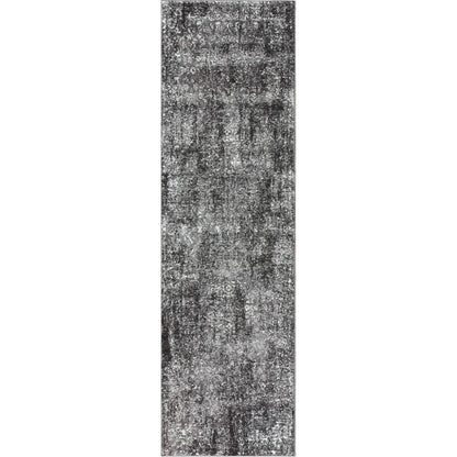 Dont Central Medallion Gray Kitchen Hallway Runner Rug - LOOMLAN - LOOMLAN - Area Rugs