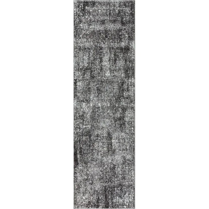 Dont Central Medallion Gray Kitchen Hallway Runner Rug - LOOMLAN - LOOMLAN - Area Rugs