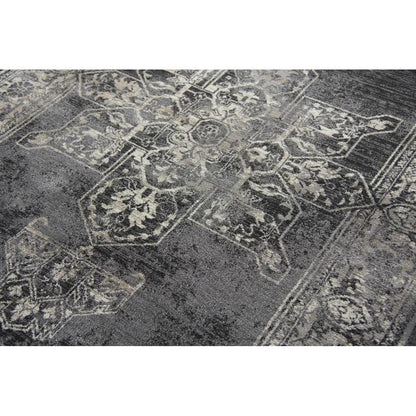Doon Central Medallion Gray Kitchen Hallway Runner Rug - LOOMLAN - LOOMLAN - Area Rugs