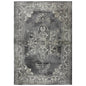 Doon Central Medallion Gray Kitchen Hallway Runner Rug - LOOMLAN - LOOMLAN - Area Rugs