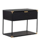 Doone Iron Black Nightstand - LOOMLAN - SUNPAN - Nightstands