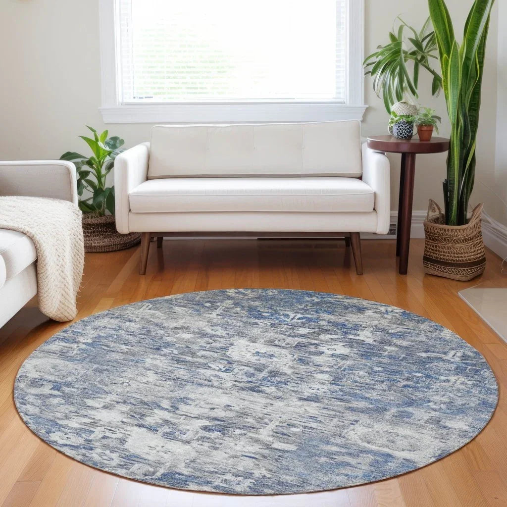 Dorana Blue Washable Indoor - Outdoor Rug - LOOMLAN - LOOMLAN Rugs - Outdoor Rugs