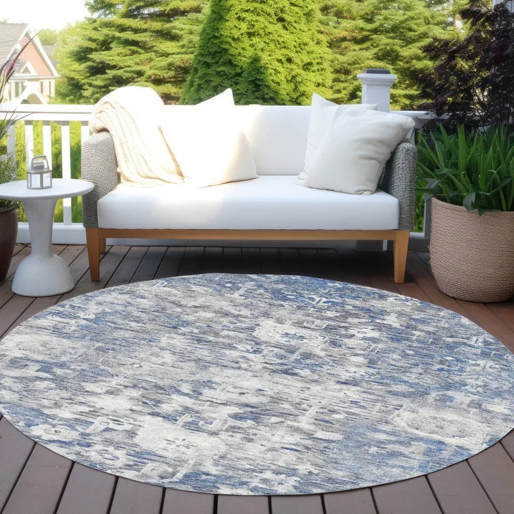 Dorana Blue Washable Indoor - Outdoor Rug - LOOMLAN - LOOMLAN Rugs - Outdoor Rugs