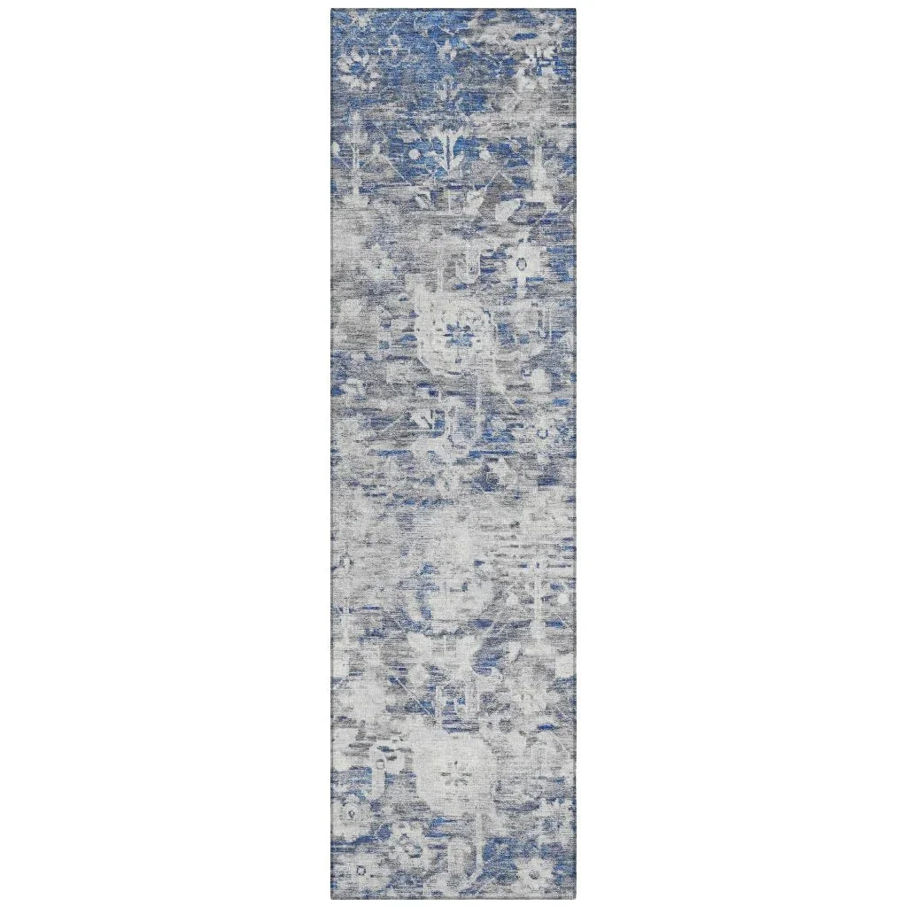 Dorana Blue Washable Indoor - Outdoor Rug - LOOMLAN - LOOMLAN Rugs - Outdoor Rugs