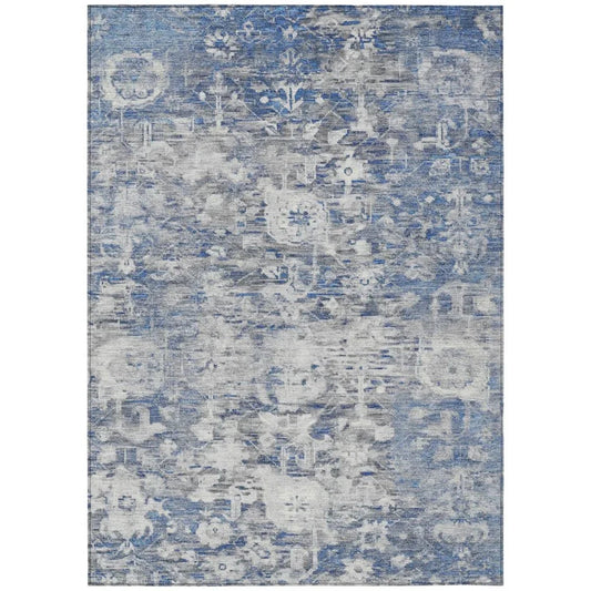 Dorana Blue Washable Indoor - Outdoor Rug - LOOMLAN - LOOMLAN Rugs - Outdoor Rugs