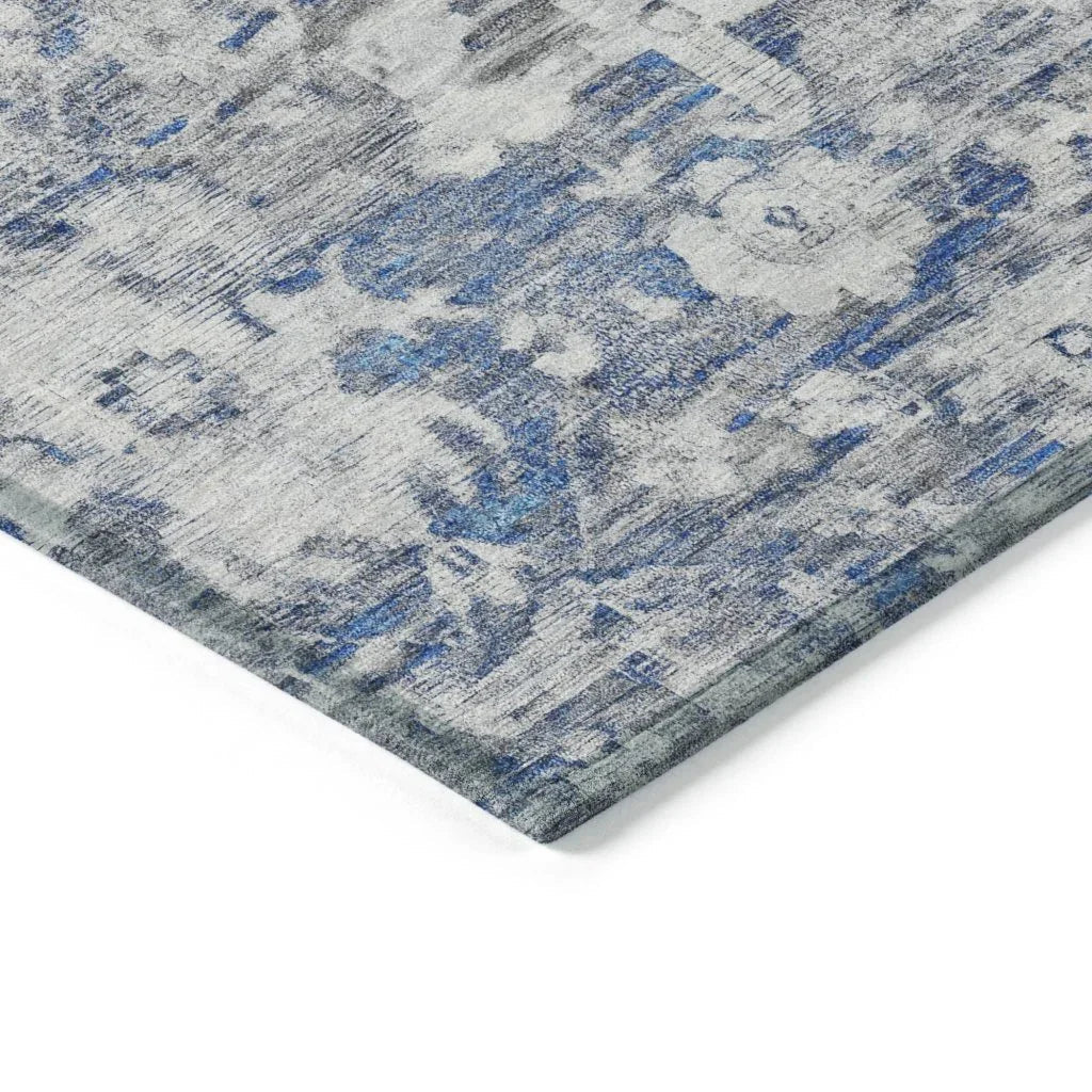 Dorana Blue Washable Indoor - Outdoor Rug - LOOMLAN - LOOMLAN Rugs - Outdoor Rugs