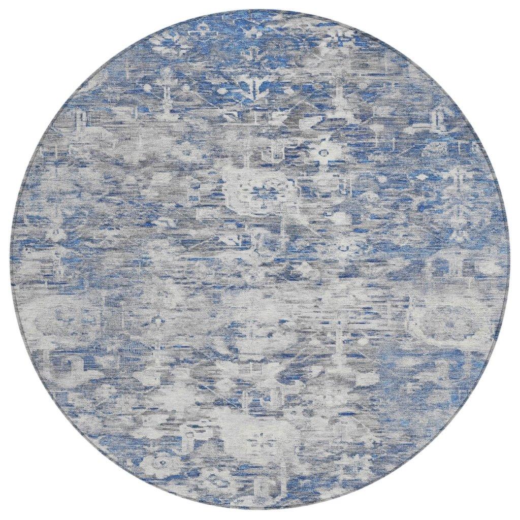 Dorana Blue Washable Indoor - Outdoor Rug - LOOMLAN - LOOMLAN Rugs - Outdoor Rugs