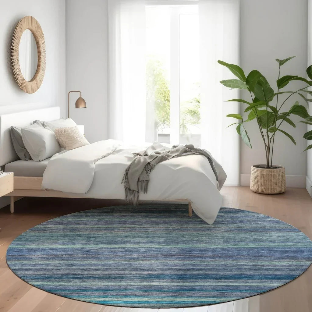 Doravine Blue Washable Indoor - Outdoor Rug - LOOMLAN - LOOMLAN Rugs - Outdoor Rugs