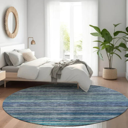 Doravine Blue Washable Indoor - Outdoor Rug - LOOMLAN - LOOMLAN Rugs - Outdoor Rugs
