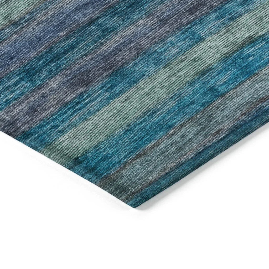Doravine Blue Washable Indoor - Outdoor Rug - LOOMLAN - LOOMLAN Rugs - Outdoor Rugs