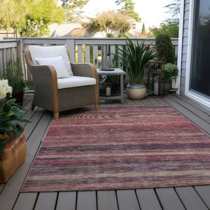 Doravine Orange Washable Indoor - Outdoor Rug - LOOMLAN - LOOMLAN Rugs - Outdoor Rugs