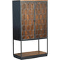 Medrano Wood Brown Tall Cabinet - LOOMLAN - LOOMLAN - Accent Cabinets