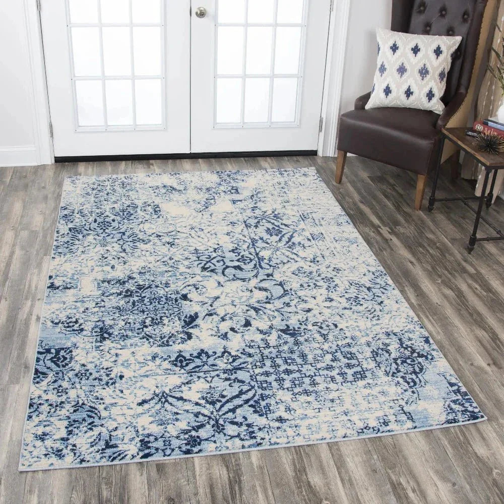 Dori Patch Work White Kitchen Hallway Runner Rug - LOOMLAN - LOOMLAN - Area Rugs