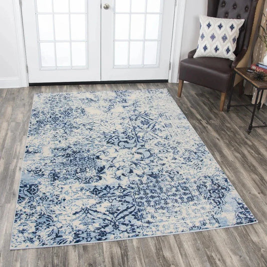 Dori Patch Work White Kitchen Hallway Runner Rug - LOOMLAN - LOOMLAN - Area Rugs