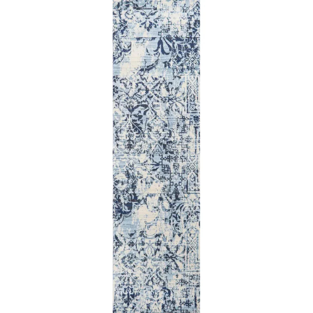 Dori Patch Work White Kitchen Hallway Runner Rug - LOOMLAN - LOOMLAN - Area Rugs