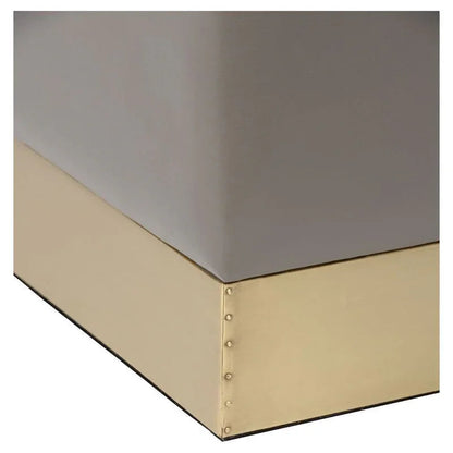 Dorian Square Grey Stool - LOOMLAN - Wildwood - Poufs and Stools