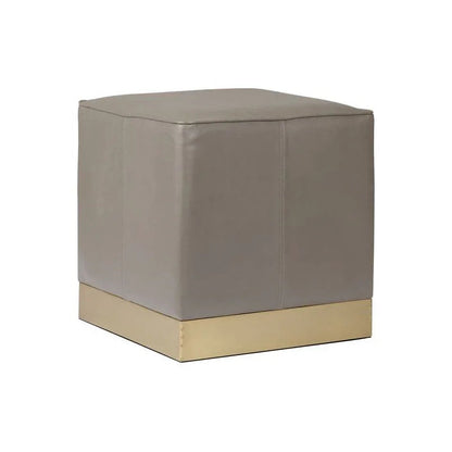 Dorian Square Grey Stool - LOOMLAN - Wildwood - Poufs and Stools