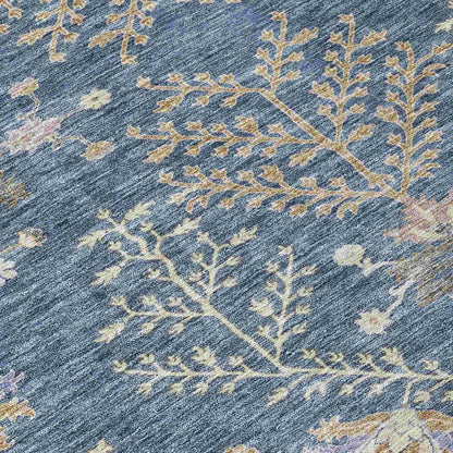 Doris Blue Washable Indoor - Outdoor Rug - LOOMLAN - LOOMLAN Rugs - Outdoor Rugs