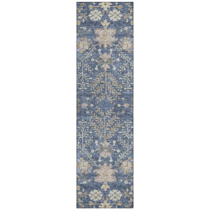 Doris Blue Washable Indoor - Outdoor Rug - LOOMLAN - LOOMLAN Rugs - Outdoor Rugs