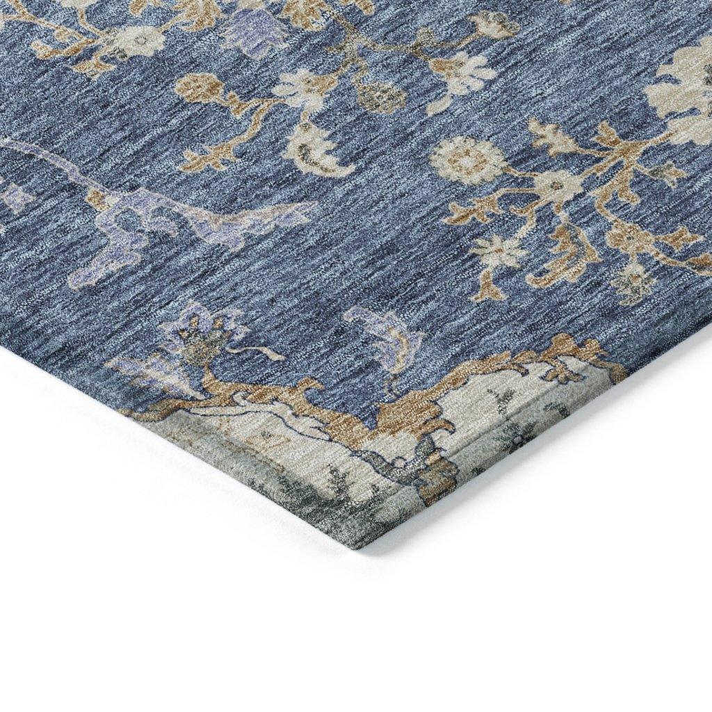 Doris Blue Washable Indoor - Outdoor Rug - LOOMLAN - LOOMLAN Rugs - Outdoor Rugs