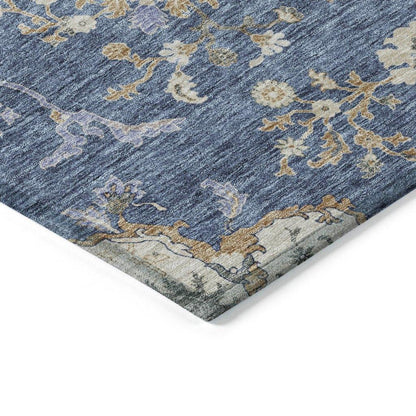Doris Blue Washable Indoor - Outdoor Rug - LOOMLAN - LOOMLAN Rugs - Outdoor Rugs