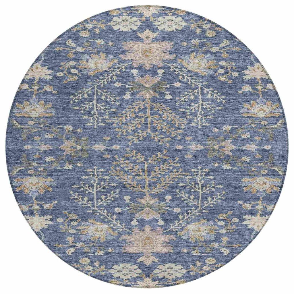 Doris Blue Washable Indoor - Outdoor Rug - LOOMLAN - LOOMLAN Rugs - Outdoor Rugs