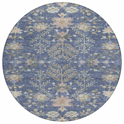 Doris Blue Washable Indoor - Outdoor Rug - LOOMLAN - LOOMLAN Rugs - Outdoor Rugs