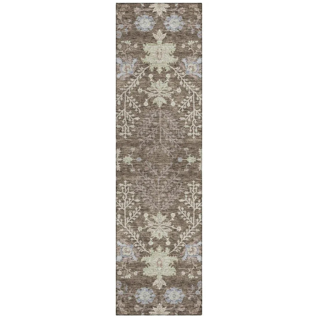 Doris Brown Washable Indoor - Outdoor Rug - LOOMLAN - LOOMLAN Rugs - Outdoor Rugs