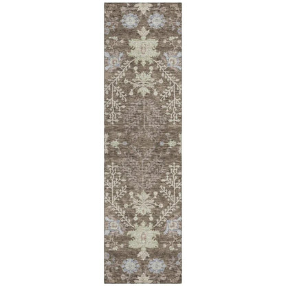 Doris Brown Washable Indoor - Outdoor Rug - LOOMLAN - LOOMLAN Rugs - Outdoor Rugs