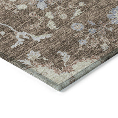 Doris Brown Washable Indoor - Outdoor Rug - LOOMLAN - LOOMLAN Rugs - Outdoor Rugs
