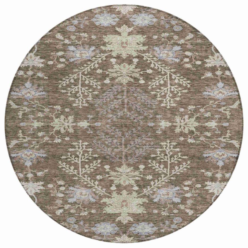Doris Brown Washable Indoor - Outdoor Rug - LOOMLAN - LOOMLAN Rugs - Outdoor Rugs