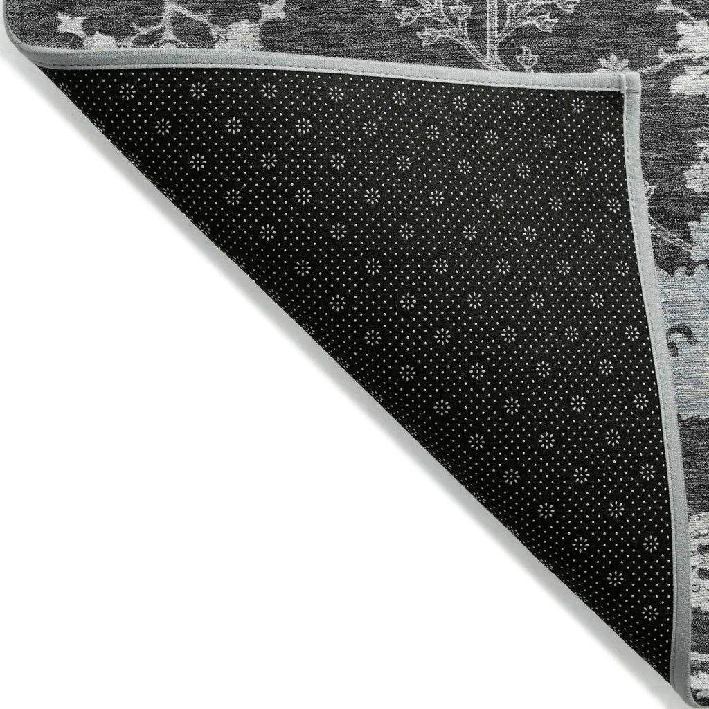 Doris Charcoal Washable Indoor - Outdoor Rug - LOOMLAN - LOOMLAN Rugs - Outdoor Rugs