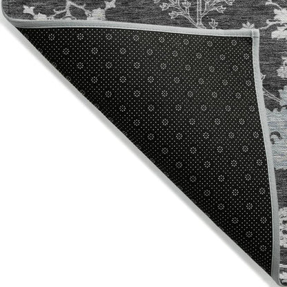 Doris Charcoal Washable Indoor - Outdoor Rug - LOOMLAN - LOOMLAN Rugs - Outdoor Rugs