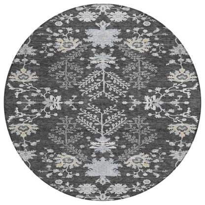 Doris Charcoal Washable Indoor - Outdoor Rug - LOOMLAN - LOOMLAN Rugs - Outdoor Rugs