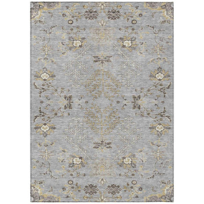 Doris Gray Washable Indoor - Outdoor Rug - LOOMLAN - LOOMLAN Rugs - Outdoor Rugs