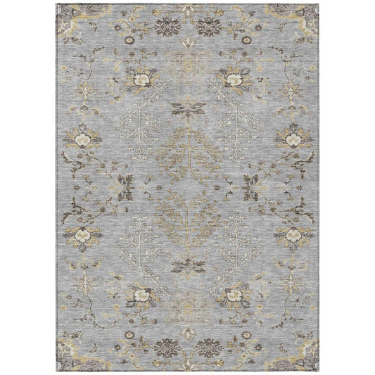Doris Gray Washable Indoor - Outdoor Rug - LOOMLAN - LOOMLAN Rugs - Outdoor Rugs